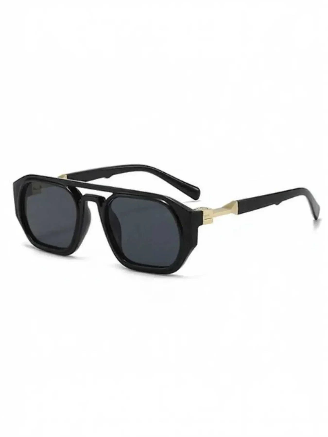 Retro Octagon Frame Sunglasses with UV400 protection and polycarbonate material, one size frame width 5.5 inches