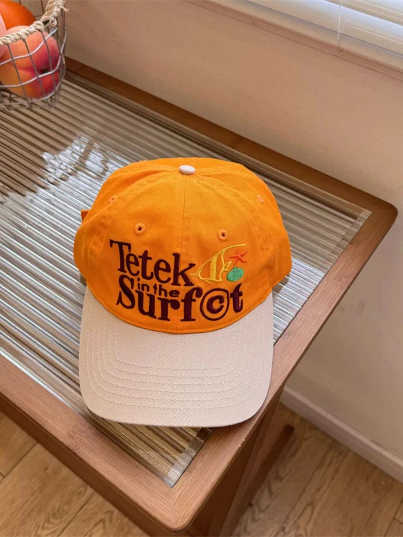 Embroidered Letter Baseball Cap made of cotton with one size and 4.7-inch height
