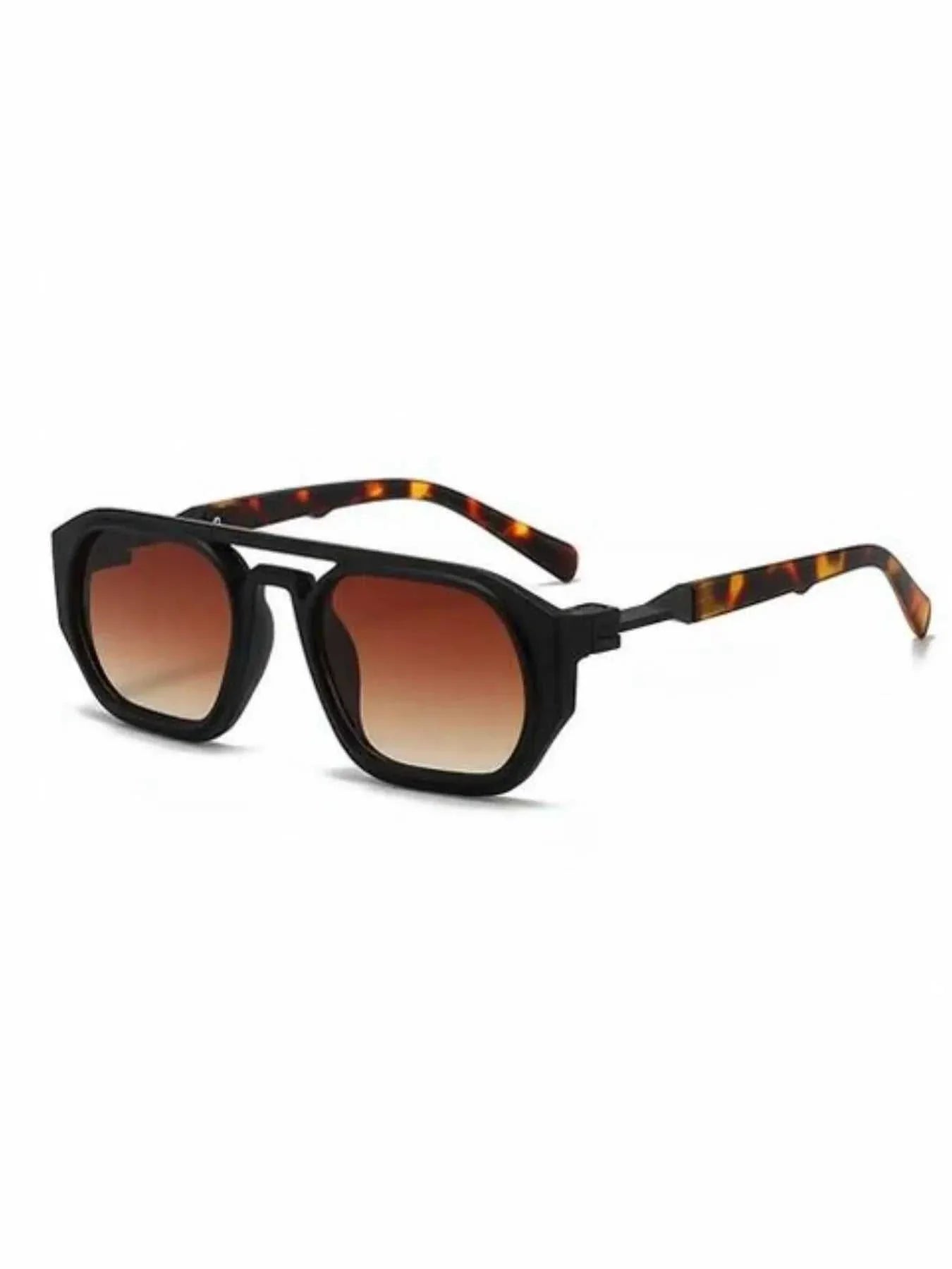 Retro octagon frame sunglasses with UV400 protection and polycarbonate construction