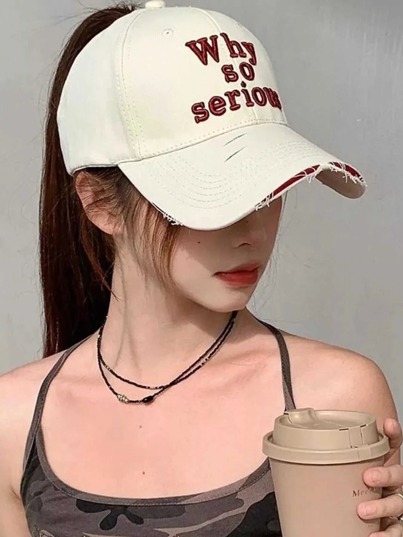 Embroidered slogan baseball cap made of cotton, one size fits all, 5.5 inches height