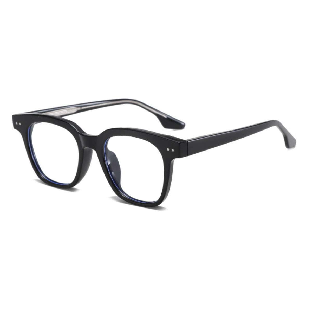 Anti-blue light glasses with acetate frame and polycarbonate lenses, one size, no UV protection