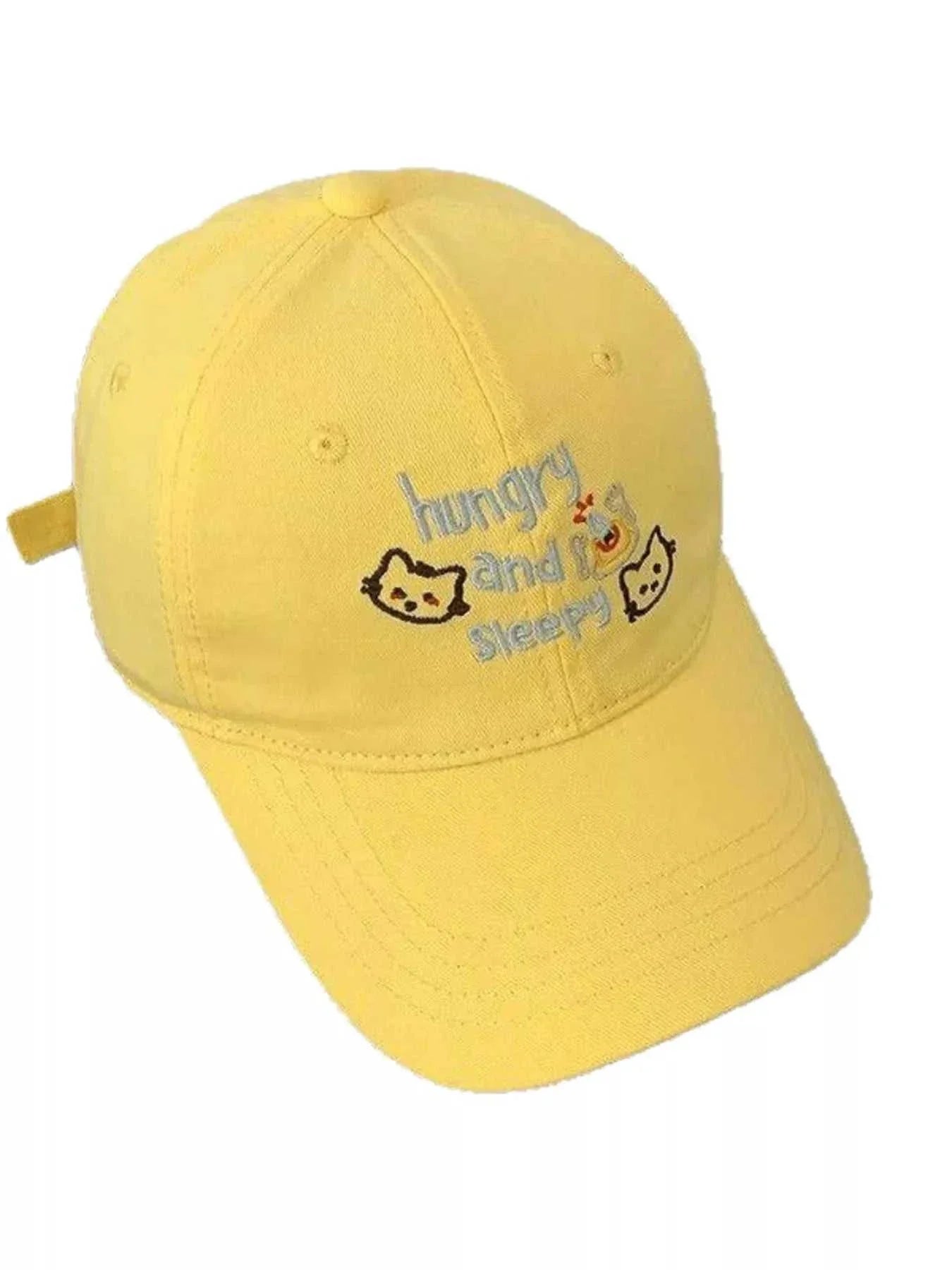 Embroidered casual baseball cap made of cotton, one size, imported, 4.7 inches height