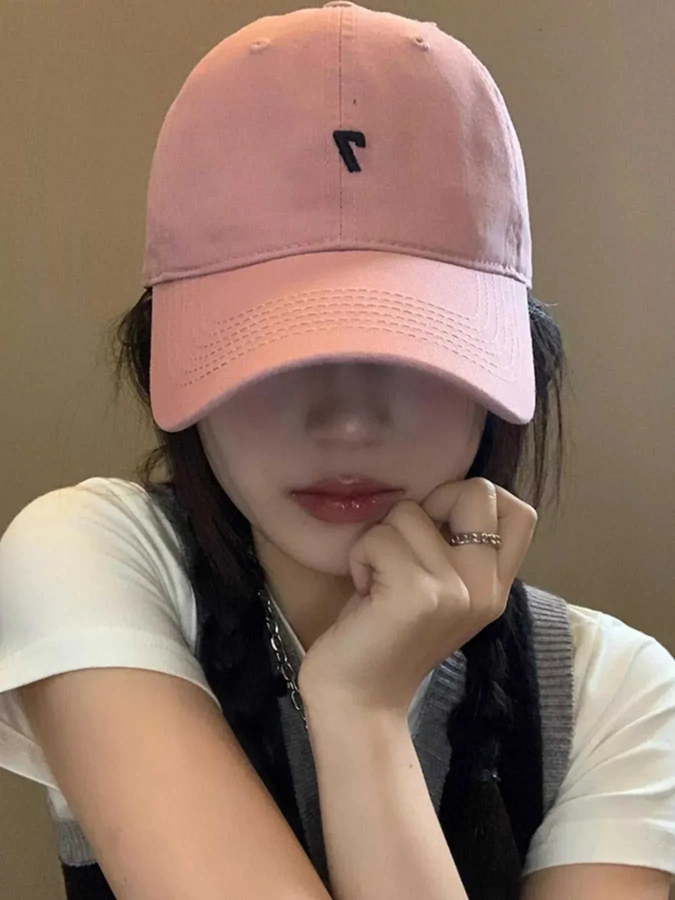 Cotton embroidered baseball cap one size 5.1 inches height imported