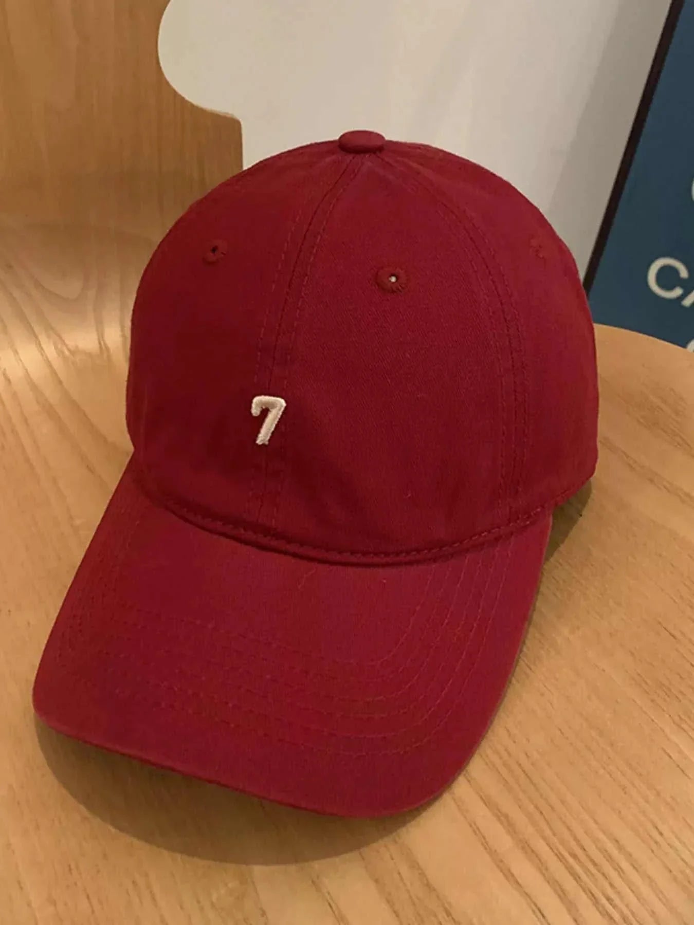 Embroidered baseball cap made of cotton in one size with 5.1 inch height